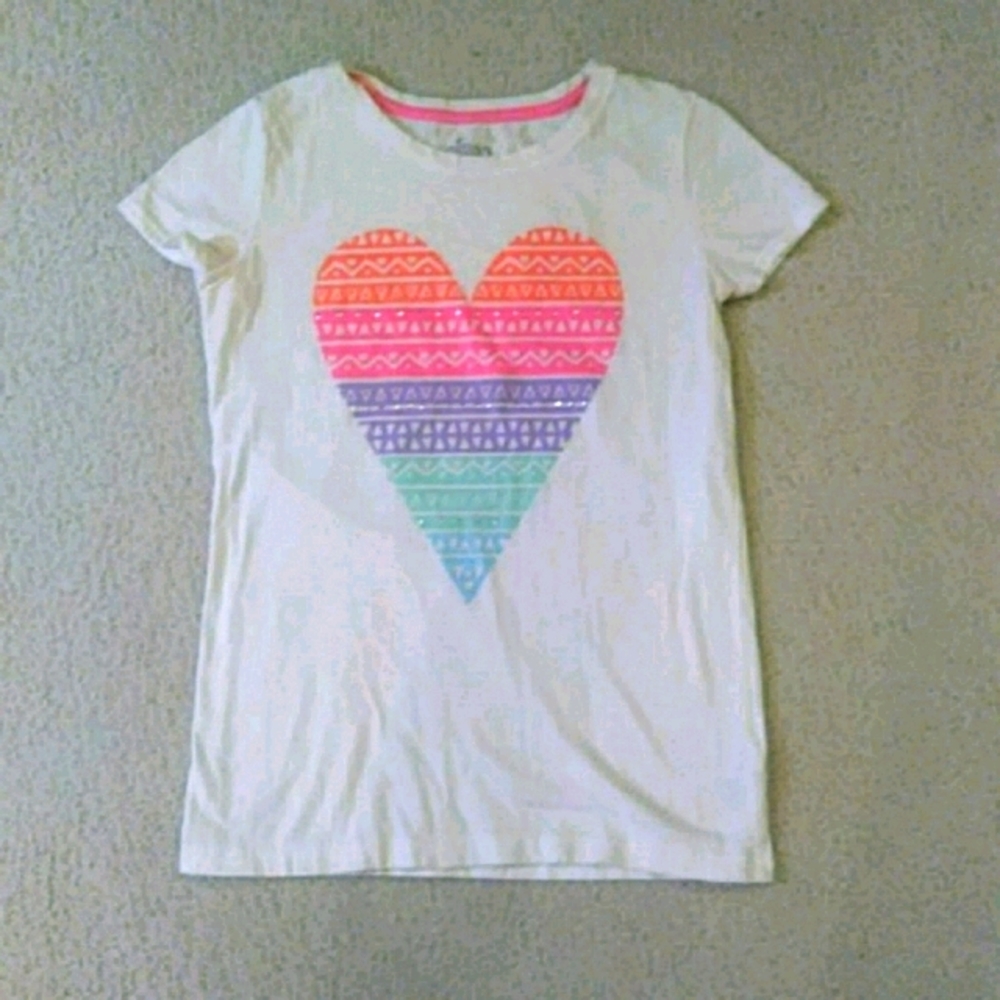 Rainbow Tribal Pattern Heart T-shirt